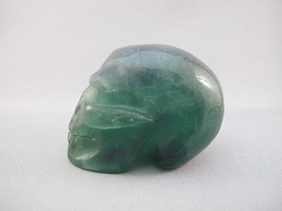 Green Fluorite Crystal Skull